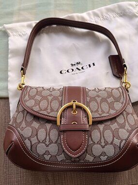 Coach Soho Flap Series Classic Monogram Shoulder Handbag